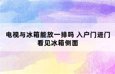 电视与冰箱能放一排吗 入户门进门看见冰箱侧面